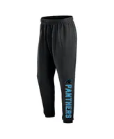 Men's Fanatics Black Carolina Panthers Chop Block Fleece Sweatpants