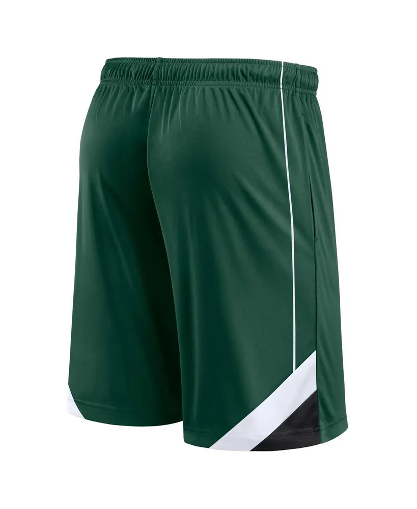 Men's Fanatics Hunter Green Milwaukee Bucks Slice Shorts