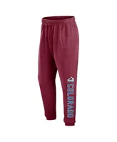 Men's Fanatics Burgundy Colorado Avalanche Chop Block Fleece Sweatpants