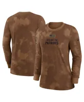 Women's Nike Brown New England Patriots 2023 Salute to Service Long Sleeve T-shirt