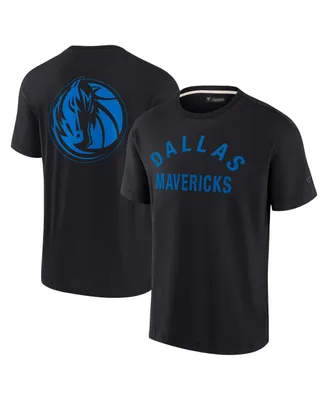 Men's and Women's Fanatics Signature Black Dallas Mavericks Super Soft T-shirt