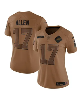 Women's Nike Josh Allen Brown Distressed Buffalo Bills 2023 Salute To Service Limited Jersey