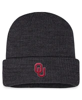 Men's Top of the World Charcoal Oklahoma Sooners Sheer Cuffed Knit Hat