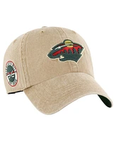 Men's '47 Brand Khaki Minnesota Wild Earldor Clean Up Adjustable Hat