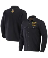 Men's Nfl x Darius Rucker Collection by Fanatics Charcoal Minnesota Vikings Shacket Full-Snap Jacket