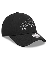 Youth Boys and Girls New Era Black Buffalo Bills Main B-Dub 9FORTY Adjustable Hat