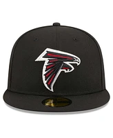 Men's New Era Black Atlanta Falcons Main Patch 59FIFTY Fitted Hat