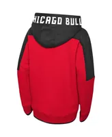 Preschool Boys and Girls Red Chicago Bulls Post-Up Full-Zip Hoodie