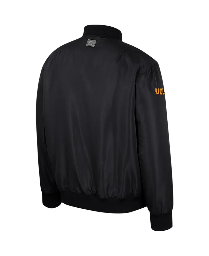 Men's Colosseum Black Tennessee Volunteers Full-Zip Bomber Jacket