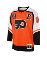 Big Boys Mitchell & Ness Eric Lindros Orange Philadelphia Flyers 1996-97 Blue Line Player Jersey