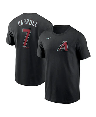 Men's Nike Corbin Carroll Black Arizona Diamondbacks 2024 Fuse Name and Number T-shirt