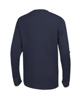 Men's Navy Dallas Cowboys Side Drill Long Sleeve T-shirt