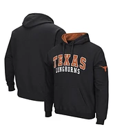 Men's Colosseum Black Texas Longhorns Double Arch Pullover Hoodie