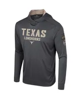 Men's Colosseum Charcoal Texas Longhorns Oht Military-Inspired Appreciation Long Sleeve Hoodie T-shirt