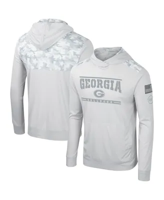 Men's Colosseum Gray Georgia Bulldogs Oht Military-Inspired Appreciation Long Sleeve Hoodie T-shirt