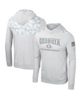 Men's Colosseum Gray Georgia Bulldogs Oht Military-Inspired Appreciation Long Sleeve Hoodie T-shirt