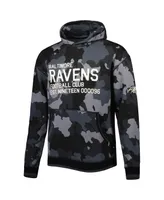 Men's The Wild Collective Black Baltimore Ravens Camo Pullover Hoodie