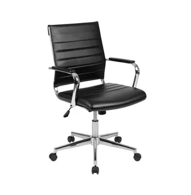 Merrick Lane Stockholm Mid Back Home Office Chair With Pneumatic Seat Height Adjustment And 360° Swivel