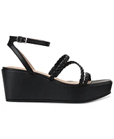 Sun + Stone Women's Alyssaa Strappy Platform Wedge Sandals