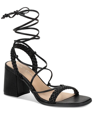 Sun + Stone Women's Gemmaa Lace-Up Ankle-Tie Dress Sandals, Created for Macy's