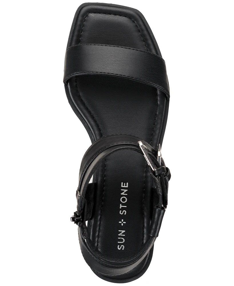 Sun + Stone Women's Monaaco Double Buckle Flat Sandals, Created for Macy's