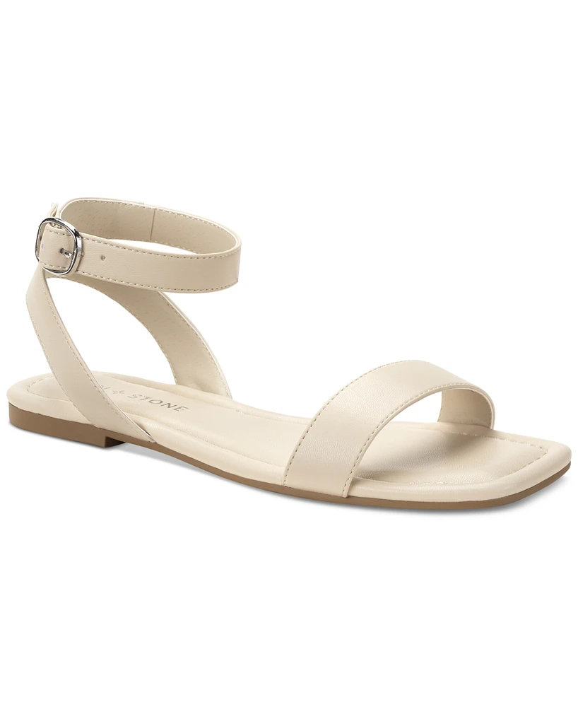 Sun + Stone Women's Quebecc Ankle Strap Flat Sandals, Created for Macy's