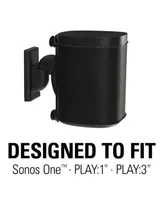 Sanus Wireless Speaker Swivel and Tilt Wall Mount for Sonos One, Play:1, and Play:3 - Each (Black)