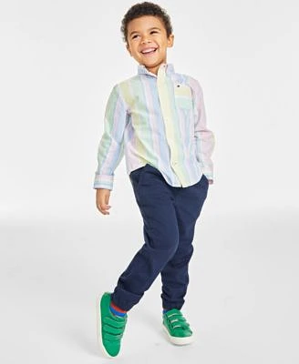 Tommy Hilfiger Toddler Little Boys Prep Stripe Shirt Clark Pull On Jogger Pants