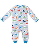 Easy = Magnetic Close Baby Boys Printed Cotton Footed Coverall