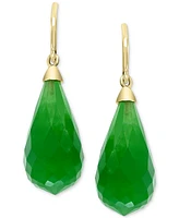 Effy Dyed Jade Fancy-Cut Briolette Drop Earrings in 14k Gold