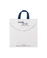 ModaSport Silver-Tone Stainless Steel Paperclip Necklace