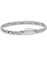 Borobudur Oval 5mm Chain Bracelet Sterling Silver