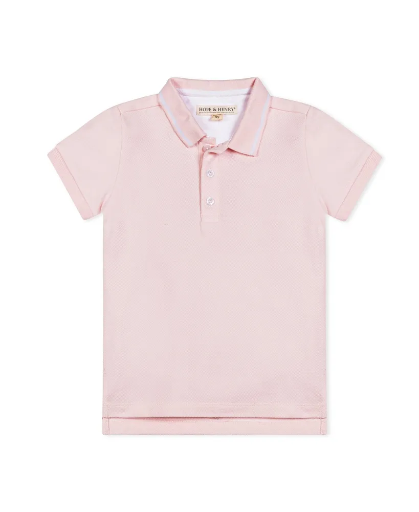 Hope & Henry Baby Boys Short Sleeve Knit Pique Polo Shirt