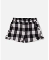 Girl Short With Knots Vichy Black And White - Toddler Child