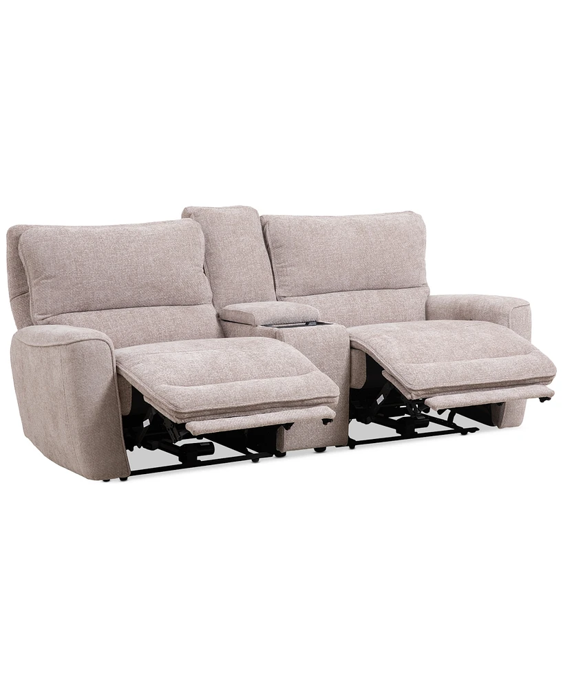 Deklyn 89" 3-Pc. Zero Gravity Fabric Sofa with 2 Power Recliners & 1 Console, Created for Macy's