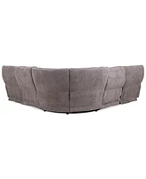 Deklyn 116" 5-Pc. Zero Gravity Fabric Sectional with 2 Power Recliners, Created for Macy's