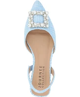 Journee Collection Women's Hannae Embellished Slingback Flats
