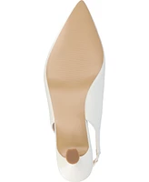 Journee Collection Women's Mikoa Slingback Pointed Toe Kitten Heels