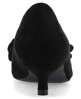 Journee Collection Women's Orana Wide Width Pointed Toe Kitten Heel Pumps