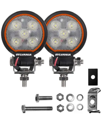 Sylvania Rugged 3 Inch Round Led Light Pods | Lifetime Limited Warranty | Flood Light 1400 Raw Lumens, Best Quality Off Road Driving Work Light, Truck