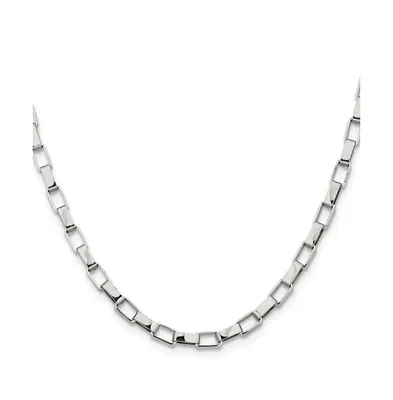 Chisel Stainless Steel Polished 4.8mm Square Link Chain Necklace
