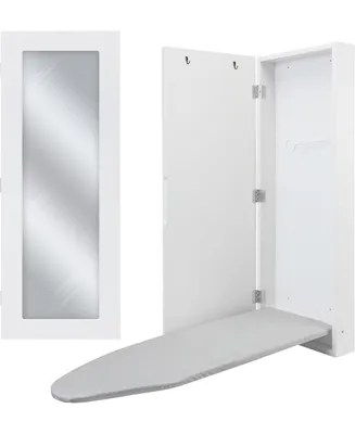 Ivation Ironing Board (Left Side Door) w/Mirror, Wall Mount Iron Board