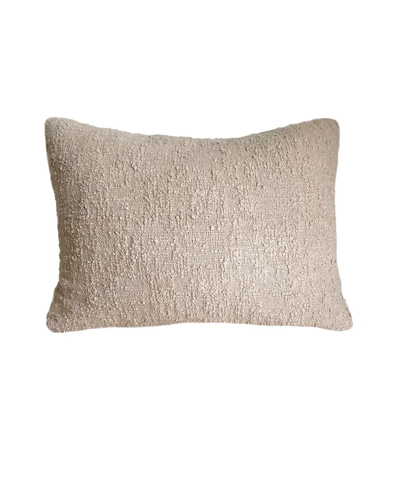 Cozy Cotton Beige Boucle Down Alternative Dutch Euro Pillow 28x36