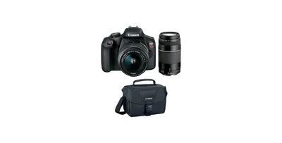 Canon Eos Rebel T7 Dslr Camera with 18-55mm and 75-300mm Lenses Basic Kit