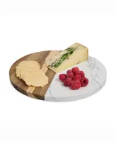 Hic Kitchen Maison Du Fromage 9-Piece Charcuterie Round Cheese Board and Cheese Tools Set