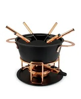 Real 11 Piece Cast Aluminum Fondue Set