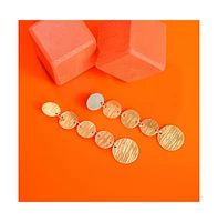 Sohi Women's Gold Circular Drop Earrings