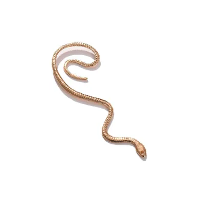 Sohi Women's Gold Metallic Snake Ear cuff Earrings