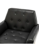 Modern Faux Leather Accent Chair for Living Room Bedroom