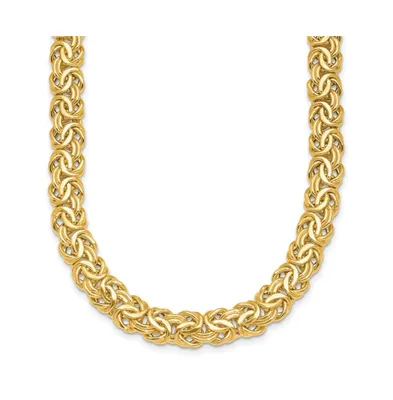 18k Yellow Gold 9Sapphire Byzantine Necklace